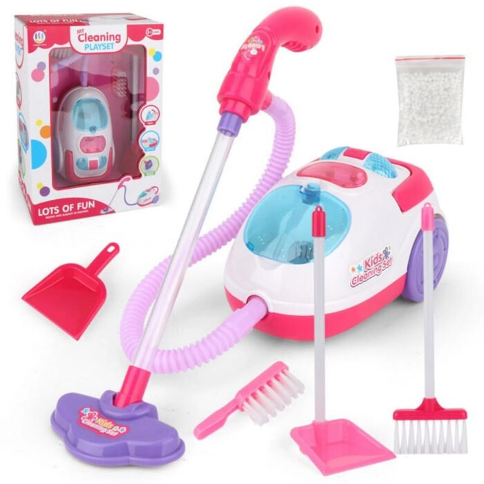 Toy Vacuum Cleaner With Cleaning Playset