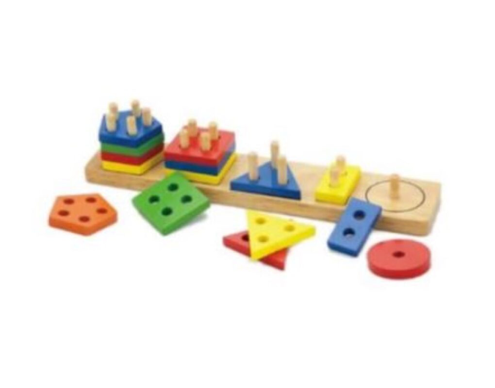 Viga Wooden Geometric Stacking Puzzle Toy | ToySouk