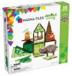 MAGNA-TILES® Jungle Animals 25 Piece Set – Magnetic Building Tiles Featuring Hippo, Sloth, Tiger, Leopard and Caiman for Kids