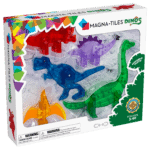 MAGNA-TILES® Dinos 5 Piece Set – Large Magnetic Dinosaur Figures: T-Rex, Stegosaurus, Triceratops and More for Kids