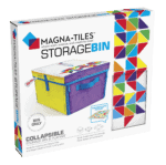 MAGNA-TILES® Storage Bin and Interactive Play-Mat – Collapsible Magnetic Tile Storage Holds Up to 300 Pieces, Multicolour