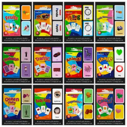 432pcs Flashcards for Toddlers – Fun Learning and Educational Kids Cards (12 Sets, 864 Pictures) - view 2