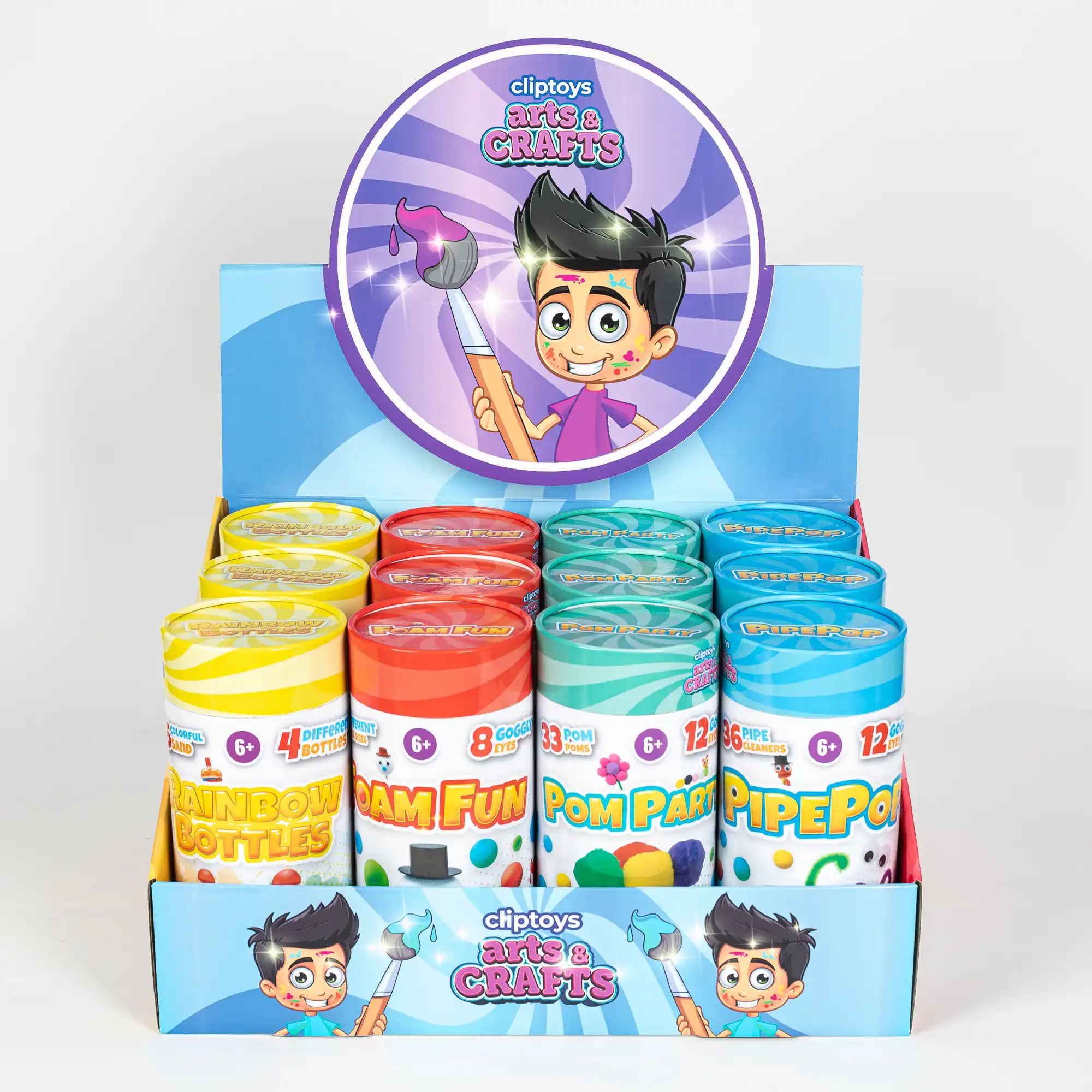 3P0A0542 Clip Toys Pipepop Creative Craft Kit for Kids – Build and Design Your Own Unique Creations, Blue - view 6