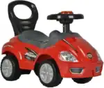 Kids Mega Pusher Car – Push Ride-On Car for Toddlers with Non-Scuffing Tires and Rotating Front Wheels, Ages 1-3, Red