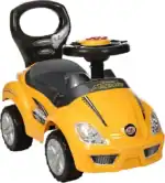 Kids Mega Pusher Car – Push Ride-On Car for Toddlers with Hidden Storage, 4 Wheels, 62 x 30 x 28 CM, Ages 1-3, Yellow