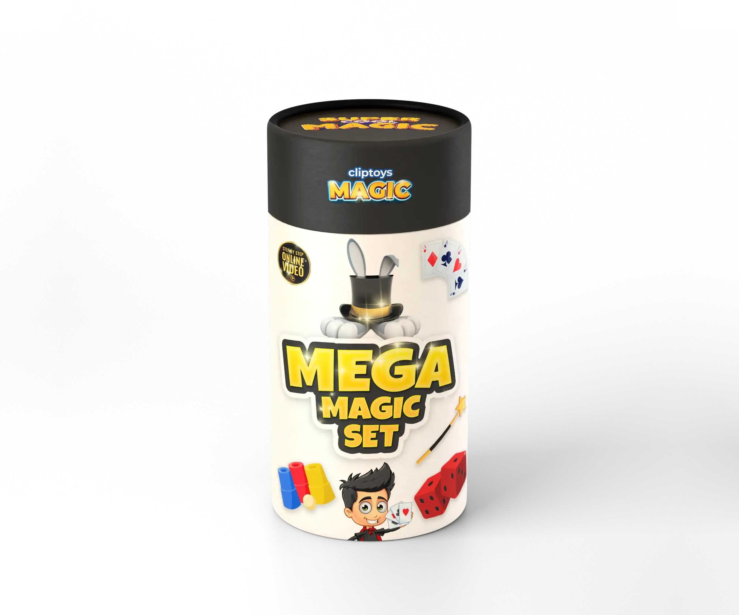Paper-Tube-Mockup Clip Toys Mega Magic Set – Classic and Modern Magic Tricks and Illusions Kit for Kids, Black - view 10