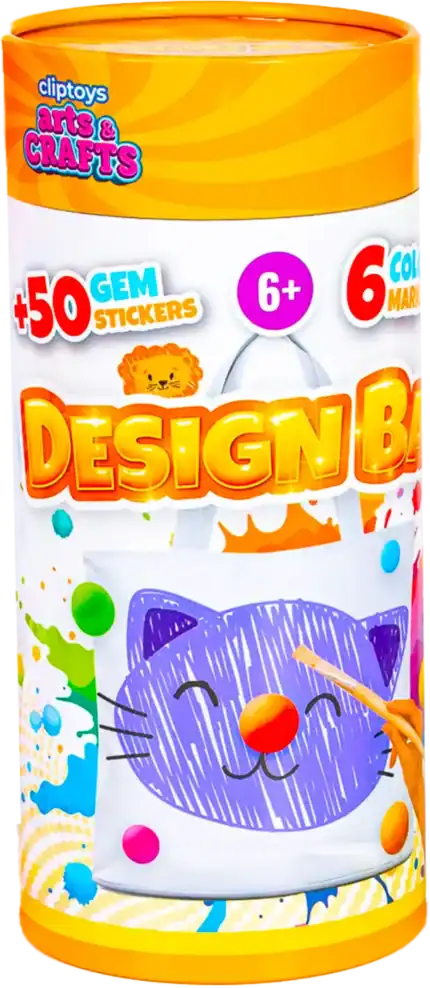 Clip Toys Design Bag Fashion Design Kit for Kids – Create Your Own Unique Bag Designs, Orange