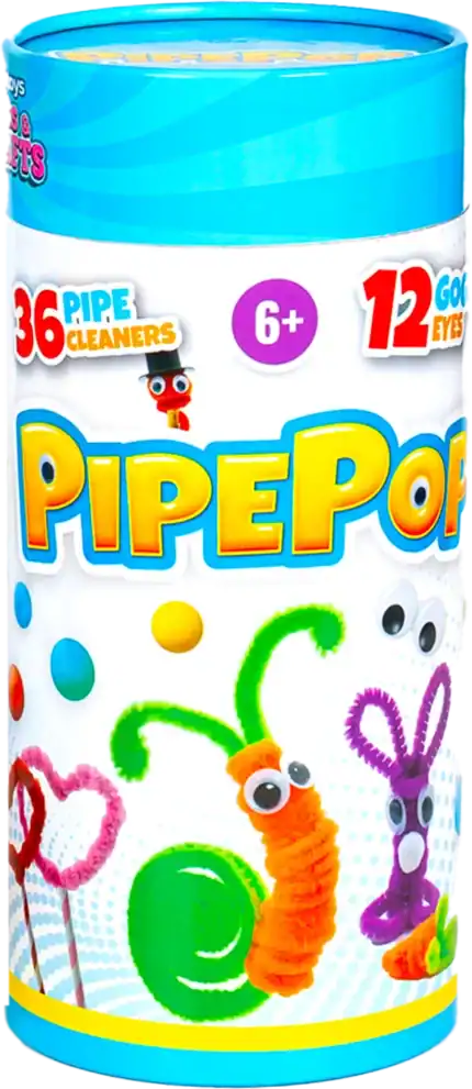 Clip Toys Pipepop Creative Craft Kit for Kids – Build and Design Your Own Unique Creations, Blue