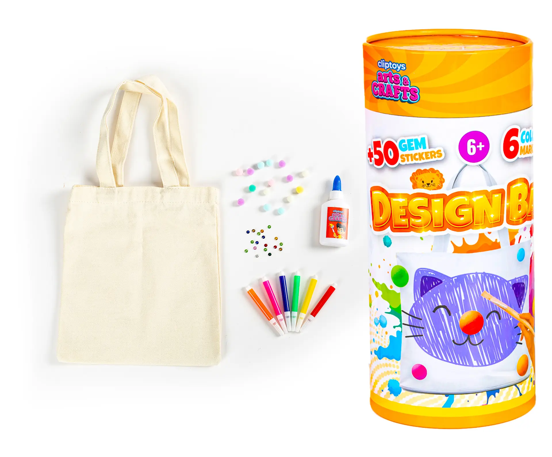 catalog-bag Clip Toys Design Bag Fashion Design Kit for Kids – Create Your Own Unique Bag Designs, Orange - view 8