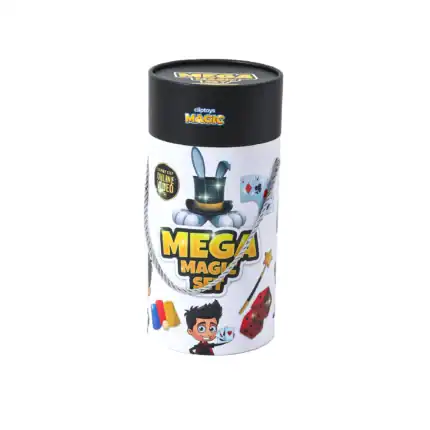 Clip Toys Mega Magic Set – Classic and Modern Magic Tricks and Illusions Kit for Kids, Black