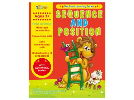 Sequence & Position – Activity Book for Kids in English with Progress Chart, Reward Stickers and Detachable Poster – Sequenci