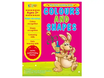 Colours & Shapes – Activity Book for Kids in English with Progress Chart, Reward Stickers and Detachable Poster – Colour and