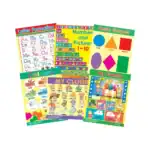 Preschool Charts – Educational Wall Chart Pack of 6 Charts in English, Learning Posters