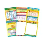 Grammar Foundations – Educational Wall Chart Pack of 6 Charts in English, Learning Posters