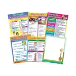 Reading Skills – Educational Wall Chart Pack of 6 Charts in English, Learning Posters