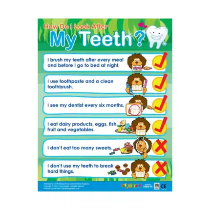 Healthy Habits – Educational Wall Chart Pack of 6 Charts in English, Learning Posters - view 2