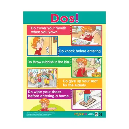 Good Manners – Educational Wall Chart Pack of 6 Charts in English, Learning Posters for Playschool and Kindergarten - view 2