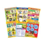 Safety Essentials – Educational Wall Chart Pack of 6 Charts in English, Learning Posters