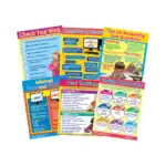 Smart Study – Digital & Tests – Educational Wall Chart Pack of 6 Charts in English, Learning Posters
