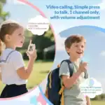 Video Walkie Talkies for Kids – 2 Pack Rechargeable with Screen Display and Voice Changer, Long Range, Boys and Girls Ages 3-