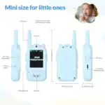 Video Walkie Talkies for Kids – 2 Pack Rechargeable with Screen Display and Voice Changer, Long Range, Boys and Girls Ages 3-