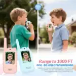 Video Walkie Talkies for Kids – 2 Pack Rechargeable with Screen Display and Voice Changer, Long Range, Boys and Girls Ages 3-