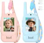 Video Walkie Talkies for Kids – 2 Pack Rechargeable with Screen Display and Voice Changer, Long Range, Boys and Girls Ages 3-