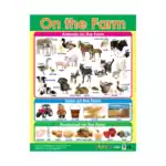 On the Farm – Educational Wall Chart in English with QR Codes, Multicolour Classroom Poster for Kids