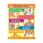 Don’ts – Educational Wall Chart in English with QR Codes, Multicolour Classroom Poster for Kids
