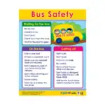 Bus Safety – Educational Wall Chart in English with QR Codes, Multicolour Classroom Poster for Kids