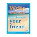 Write In The Sand – Educational Wall Chart in English – Classroom Poster with Downloadable QR Code Audio-Visual Version