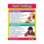 Test Taking – Educational Wall Chart in English with QR Codes, Multicolour Classroom Poster for Kids
