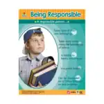 Being Responsible – Educational Wall Chart in English with QR Codes, Multicolour Classroom Poster for Kids