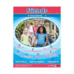 Friends – Educational Wall Chart in English – Classroom Poster with Downloadable QR Code Audio-Visual Version