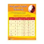 The Obligatory and Sunna Prayers – Educational Wall Chart in Arabic – Classroom Poster with Downloadable QR Code Audio-Visual