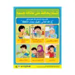 The Muslim Maintains Personal Hygiene – Educational Wall Chart in Arabic – Classroom Poster with Downloadable QR Code Audio-V