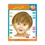 The Head – Educational Wall Chart in Arabic – Classroom Poster with Downloadable QR Code Audio-Visual Version