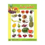 Fruit – Educational Wall Chart in Arabic – Classroom Learning Poster with QR Code Audio-Visual Version
