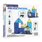 MAGNA-TILES® Police Patrol 20 Piece Set – Magnetic Building Tiles Expansion with microChassis for Patrol Car Building - view
