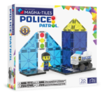 MAGNA-TILES® Police Patrol 20 Piece Set – Magnetic Building Tiles Expansion with microChassis for Patrol Car Building