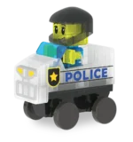 MAGNA-TILES® Police Patrol 20 Piece Set – Magnetic Building Tiles Expansion with microChassis for Patrol Car Building - view
