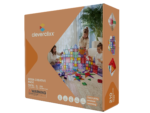 Cleverclixx Mega Creative Pack Pastel – 210 Piece Magnetic Tile Set for Family and Group Play, Ages 3+