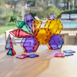 Cleverclixx Geo Pack Pastel – 45 Piece Geometric Magnetic Tile Set for Early Geometry Learning, Ages 3+ - view 3