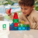 Cleverclixx Mini Tiles Pack Intense – 28 Piece Compact Magnetic Tile Set, Travel-Friendly Toy for Kids - view 2
