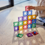 Cleverclixx Ball Run Clever Pack Pastel – 110 Piece Magnetic Ball Run Set with Pastel Tiles for Kids - view 5