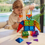 Cleverclixx Original Pack Intense – 60 Piece Magnetic Tile Starter Set for Kids - view 2