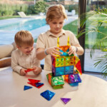 Cleverclixx Original Pack Intense – 60 Piece Magnetic Tile Starter Set for Kids - view 6