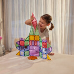 Cleverclixx Petite Pastel Pack – 36 Piece Magnetic Tile Starter Set with Pastel Geometric Shapes for Kids - view 2
