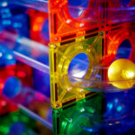 Cleverclixx Ball Run Dazzling Lights Pack Intense – 100 Piece Ball Run Construction Set with Light Effects for Kids - view 6