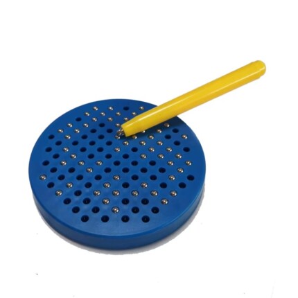 Magnetic Drawing Board for Kids – Mini Round Magnetic Drawing Toy, Black, Blue, Red or Yellow (Random Colour) - view 2